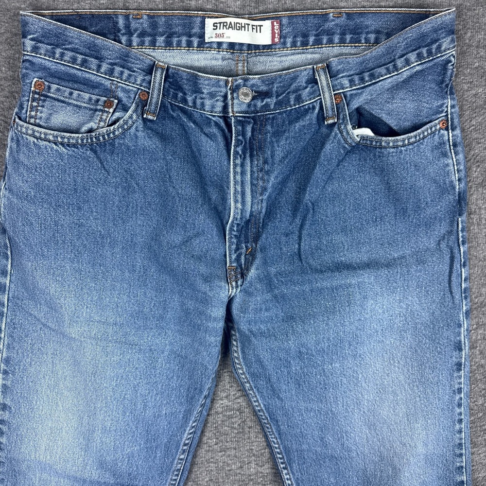 Vintage Levis 505 Jeans‎ Mens 38x32 Blue Denim Straight Y2K Medium Wash Pants